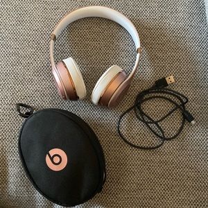 Rose Gold Pink Beats Solo3 Headphones